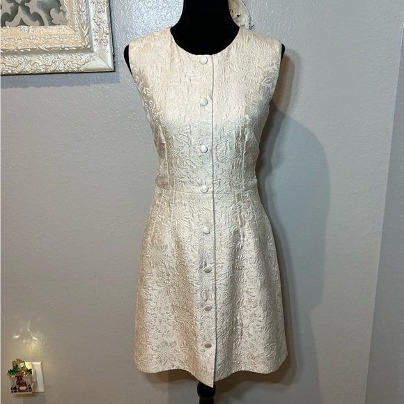 Dolce & Gabbana Cream Textured Mini Dress - Picture 6 of 12